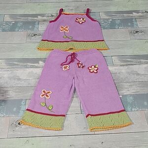 ZACKALI 4 KIDS Knit 2 Piece BoHo Outfit Girls sz 3-4